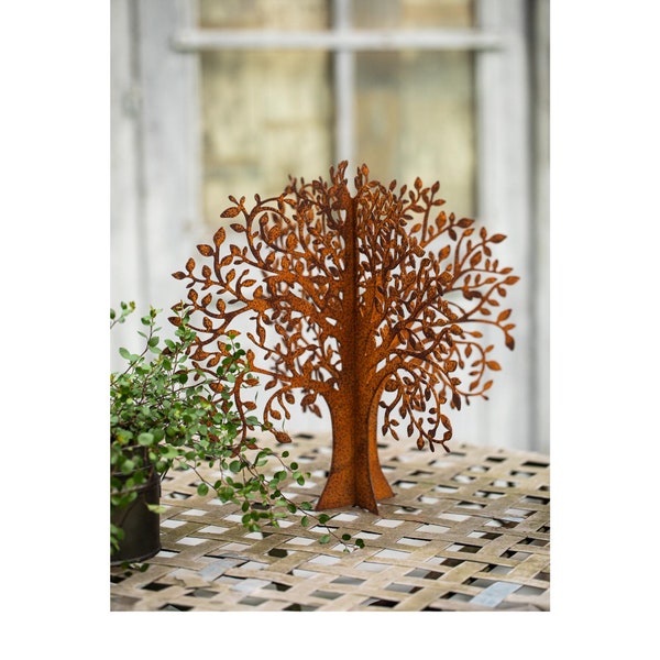 Gartendeko rost baum Etsy.de