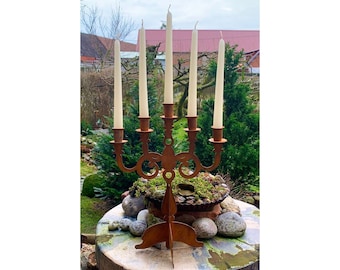 Metal rust Garden decoration patina rusty candlesticks Candlestick made of patina to place 38 cm