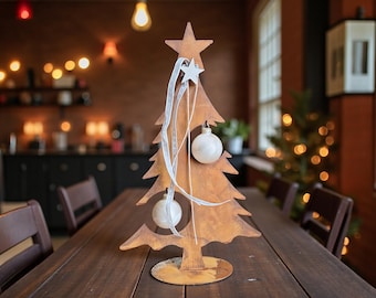 Sapin De Noël En Métal - Sapin De Noël - Printemps - Décoration - Patine - Idée Cadeau Noël - Décoration Festive - France