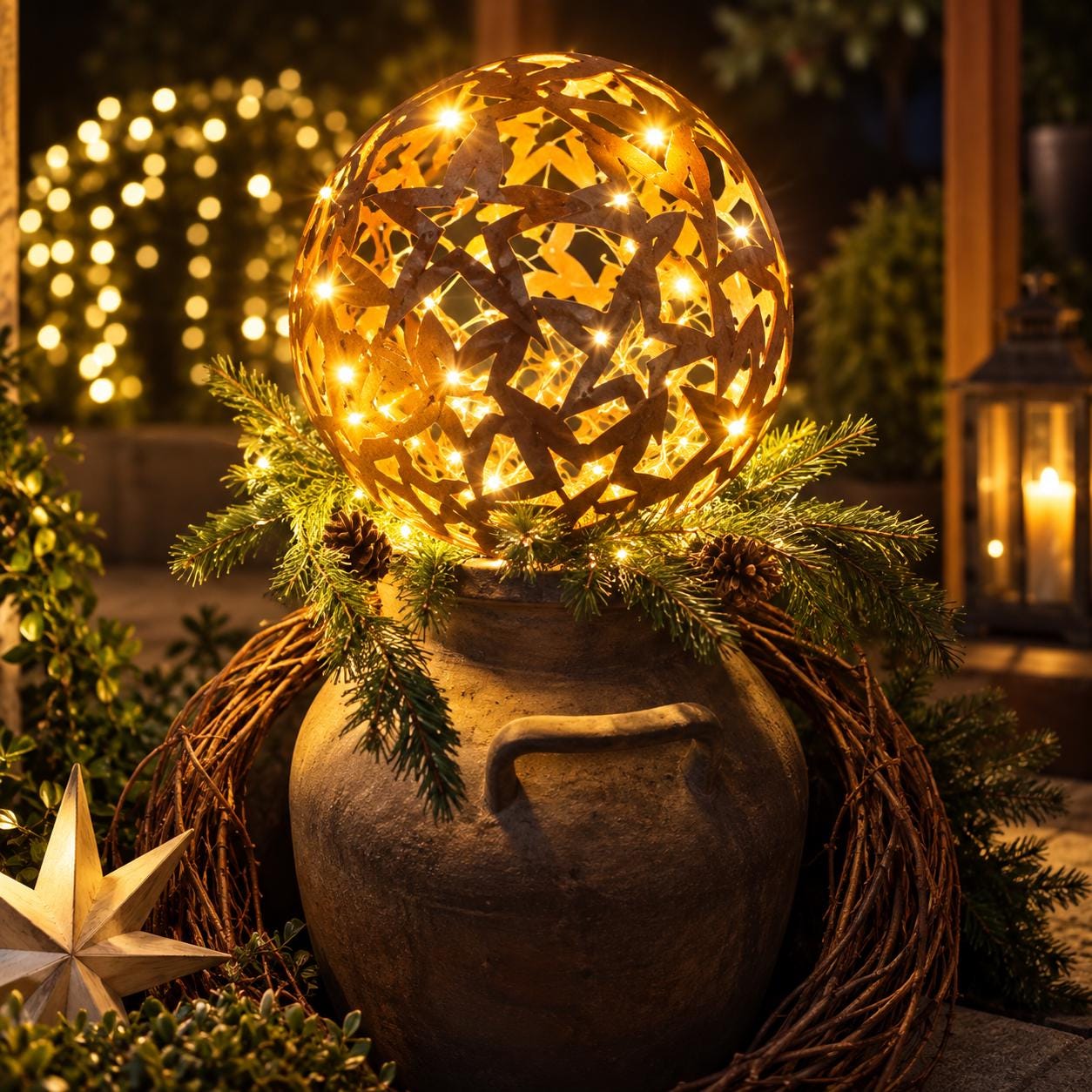 Large outdoor christmas balls for tree