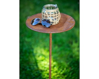 Garden stake table plug-in table decorative table metal rust garden decoration rust trellis couch bar