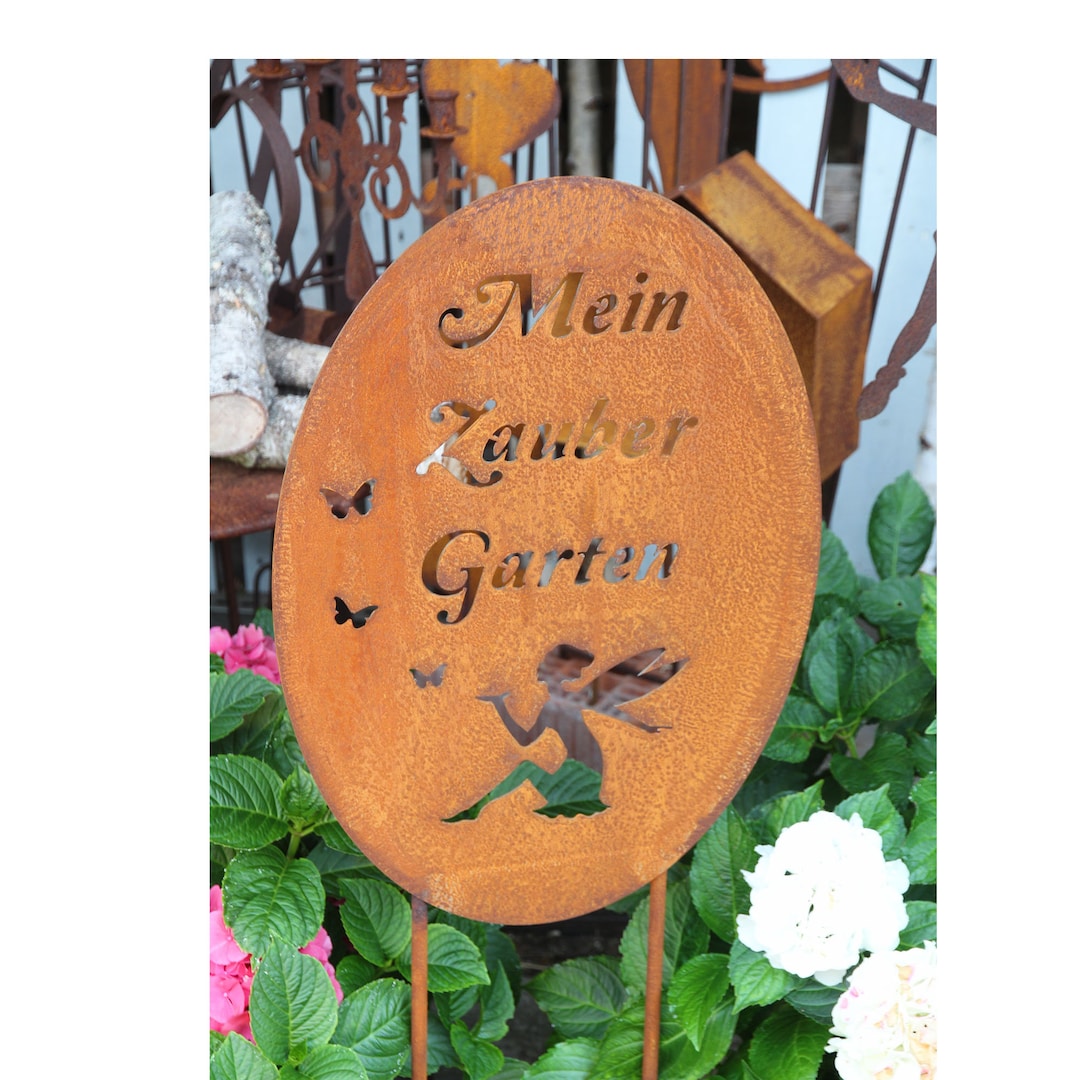 UNUS Gartendeko 'Zaubergarten' - Edelrost Gartenstecker 66x45,5cm
