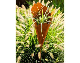 Große Vogelscheuche Aus Edelrost – 80x67cm Gartenfigur Mit Erdspieß, Rustikale Gartendekoration Für Halloween Und Ganzjährig