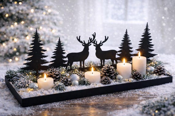 deko weihnachten wohnzimmer Schöne Weihnachtsdeko-Ideen für dein Farbe:Gris Argenté