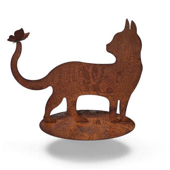 Gatto Ruggine Decorazione Da Giardino Arrugginito Spina