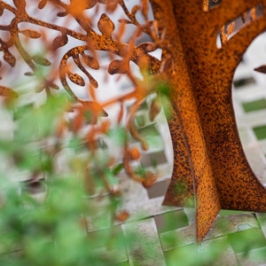 Décoration de jardin en métal rouille patine rouille décoration de jardin arbre de vie décoration de jardin patine décoration de table métal aspect rouille grand image 5