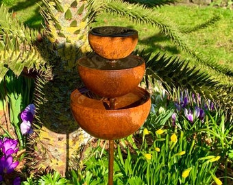 Piquet de jardin attrape-pluie potion d'insectes rouille décoration de jardin en métal patine aspect patiné piquet de lit rouillé bouchon supérieur 100 cm