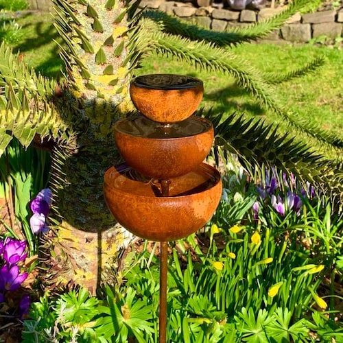 Rain catcher garden stake rust insect potion metal garden decoration patina patina look rusty bed stake top plug 75 cm