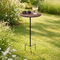 Garden stake table, modular table, decorative table, metal, rust look, garden decoration, weathered steel look, climbing support, sofa bar
