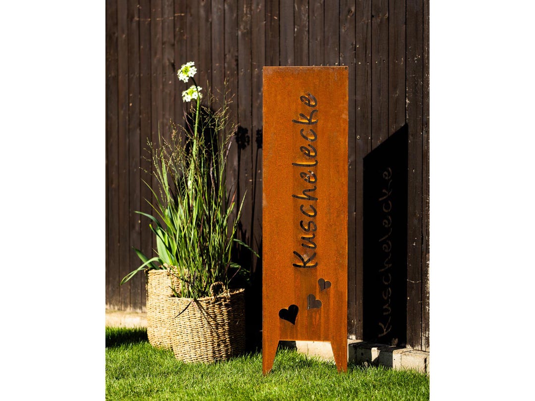 Sign Saying Board Garden Sign Privacy Screen Rust Rust to Insert Rusty ...