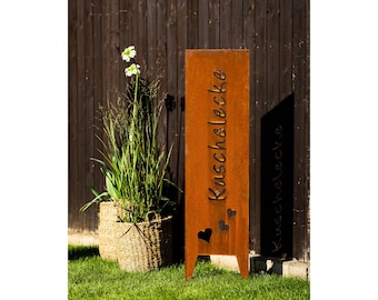 5 Pièces Décorations Jardin Métal Rouillé - 2 Sapins + 3 Cerfs, Style Vintage, Pour Extérieur