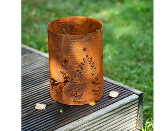 Lanterna Decorativa Da Giardino In Metallo Antracite - 75 Cm Con Picchetto - Casetta Portacandele Per Esterno, Aiuola E Terrazzo - Ideale Anche Come Mangiatoia Per Uccellini - 2