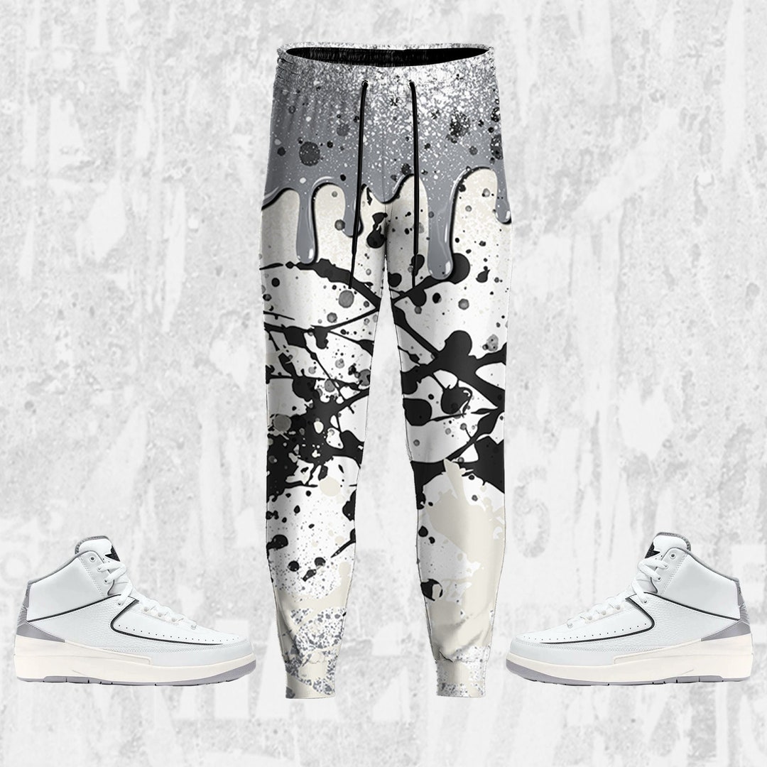 Drippin Paint ST Unisex Pants Match Jordan 2 Neutral Grey - Etsy