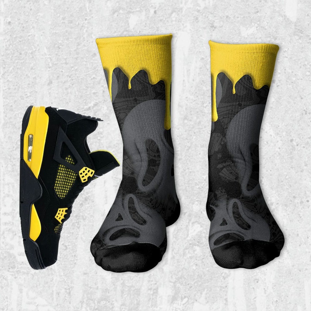 Ghostface Unisex 3D Socks Match Jordan 4 Thunder Socks Match - Etsy