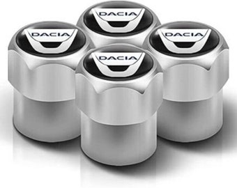 Shiny Chrome Dacia Dust Valve Caps - (Set of 4)