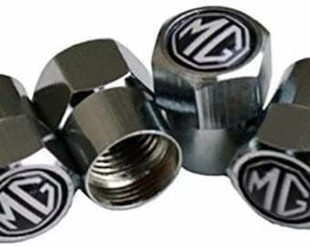 Shiny Chrome MG Dust Valve Caps - (Set of 4)
