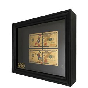 24K Golden Donald Duck GELD RAHMEN