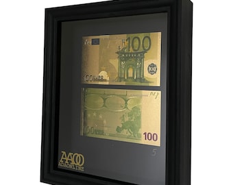 24K Golden 100 EURO MONEY FRAME
