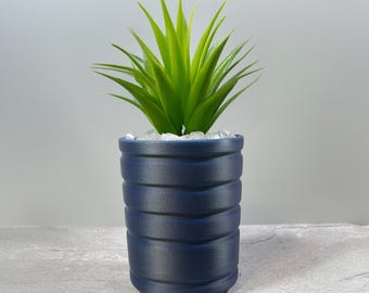 8 tamanhos | 7 opções de cores | Vaso espiral Horizon | Vaso texturizado para plantas, vários tamanhos, com drenagem