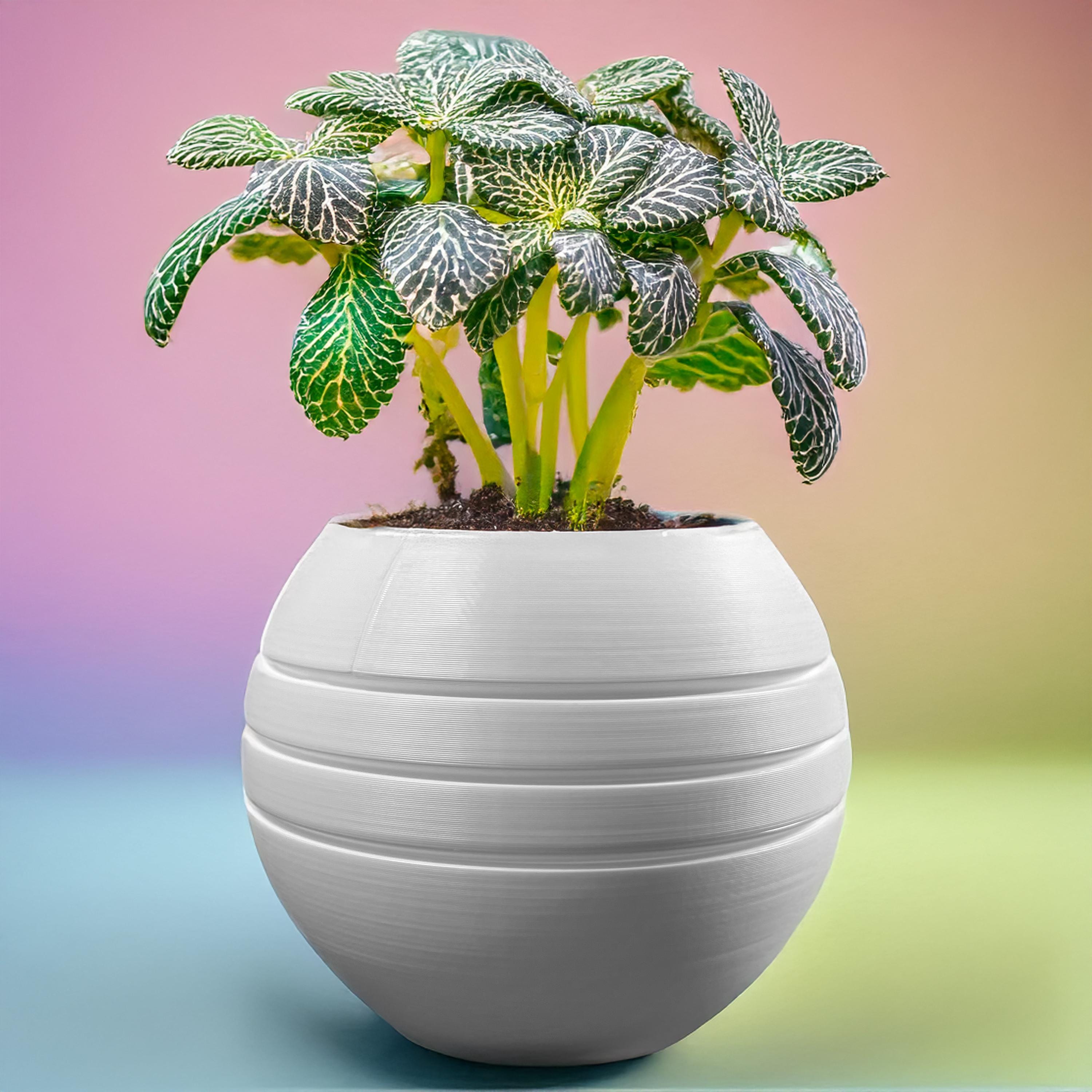 8 Sizes | 7 Color Options | Orbital Groove Planter | Textured Planter ...