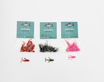 1" MudBug Micro Plastic- Ice fishing- 3 colors in 20 packs