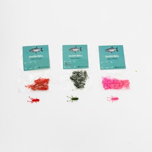 1&quot; Insect Micro plastic Ice fishing baits- 20 packs in 3 colors-Trout-Crappie-Perch