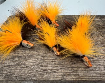 3 pack 1/8, 1/4 and 1/2 ounce Finesse Marabou Jigs- Sunburst Brown