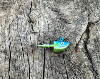 Swim Jig Heads in 1/2 and 1/4 oz New Vibrant Colors, Fishing Jig