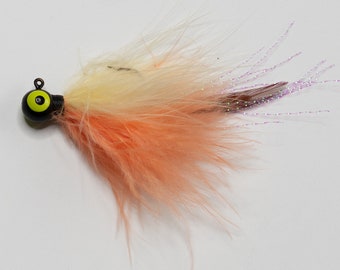 NEW COLOR! Peaches and Creme Marabou Jigs- 3 pack-1/8-1/4 OZ.