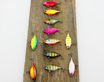 New! Rip Rattlers! 2 1/2 inch rattle bait- weighted lip Ice fishing baits-10 colors