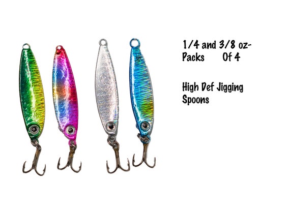 4 pack of Ice Fishing Jigging Spoons Walleye-Trout-Crappie