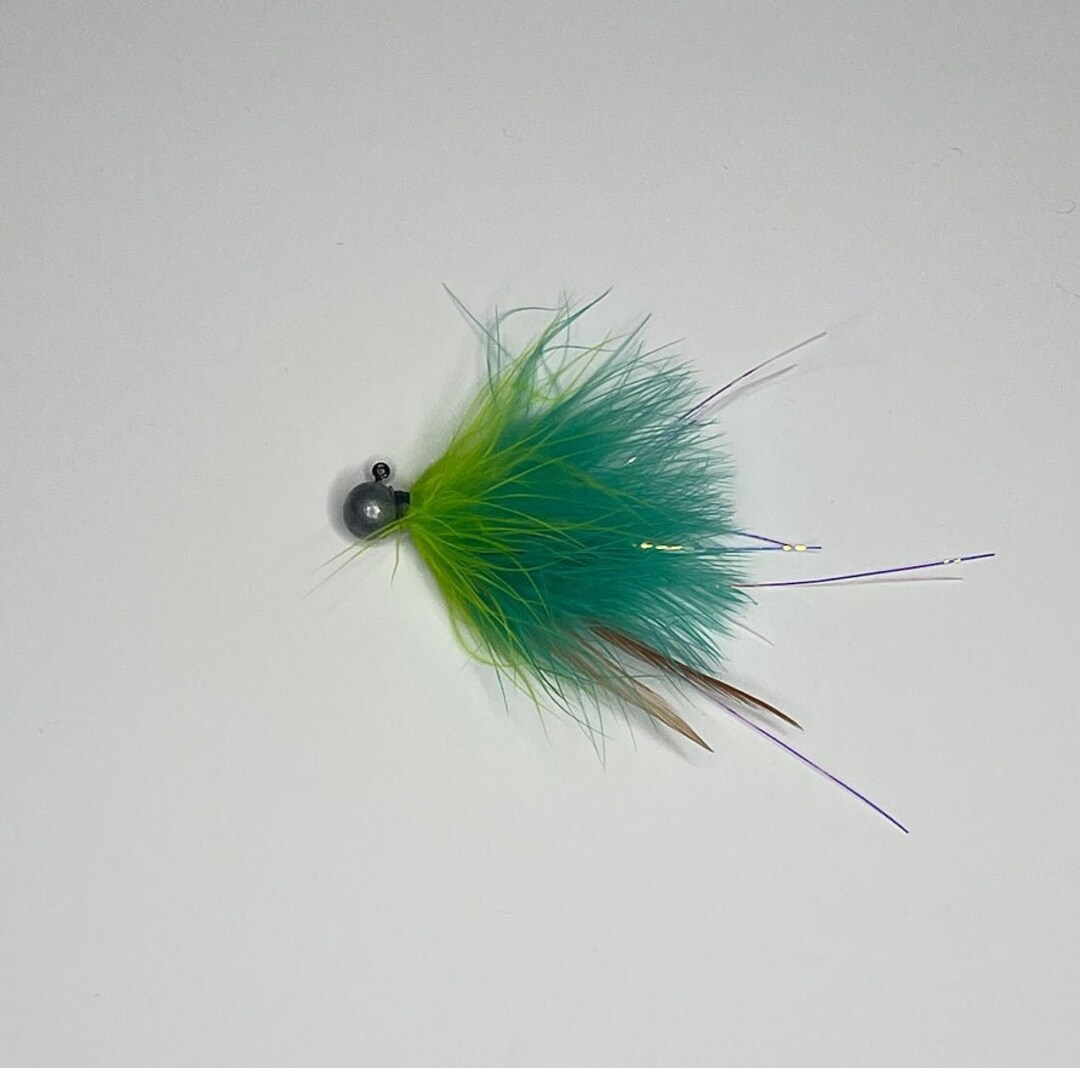 Marabou Jigs 1/4 Oz 3 Packs Blue Minnow Etsy