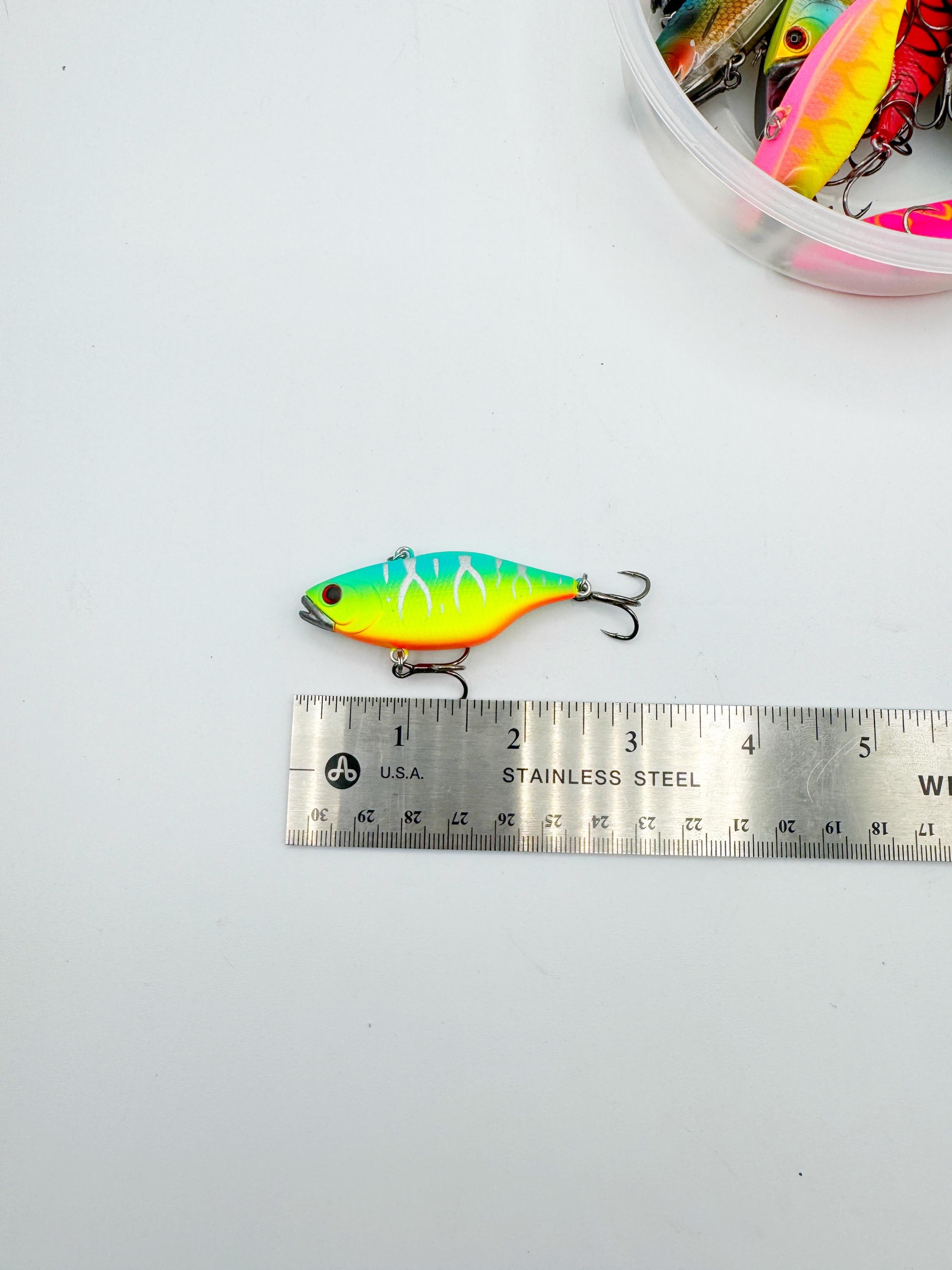 Ice Rattle Bait New! Rip Rattlers! 2 1/2 Inch Rattle Bait- Weighted Lip Ice Fishing ...