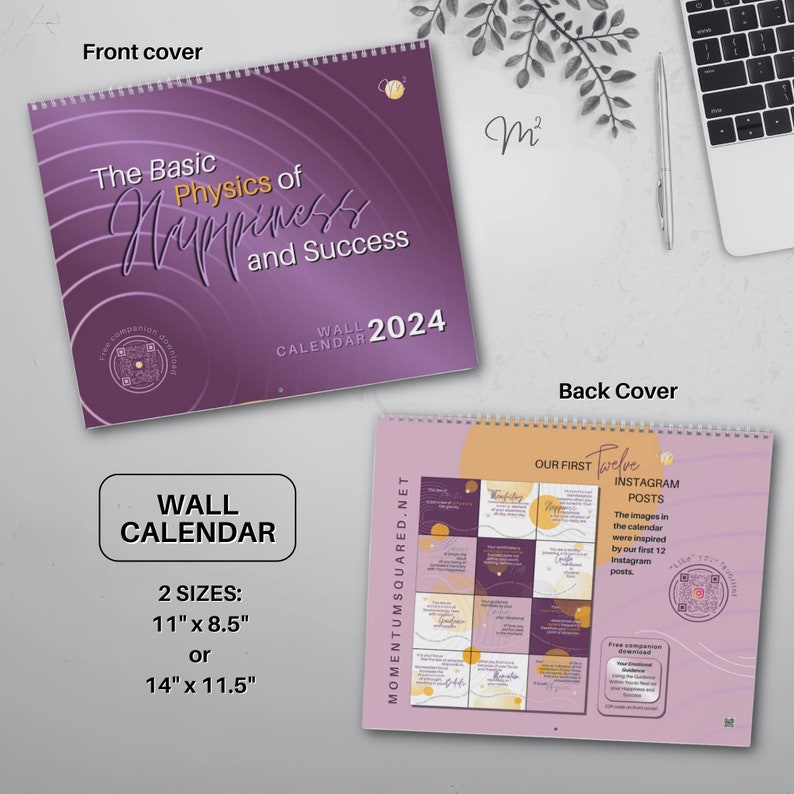 2024 Mini Desk Calendar, Law of Attraction, Manifestation, Emotional