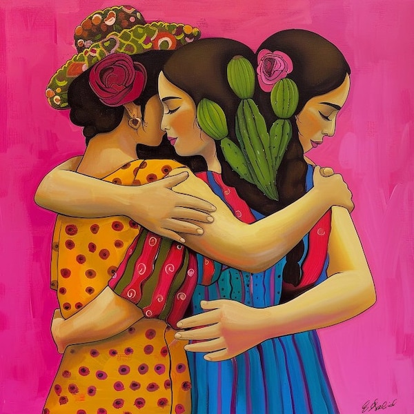 Nos Queremos Vivas, Libres y Sin Miedo Latin American Artist Evelyn Galindo /  Ships Fast!! / Gift for Her Art Print