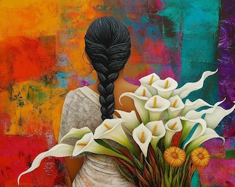 Calla Lily Art Print: Latin American Boho Wall Decor