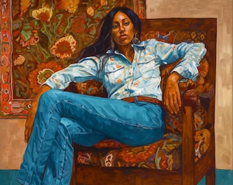 Latinx Woman Art Print: Chicana Latina Artwork by Dr. G