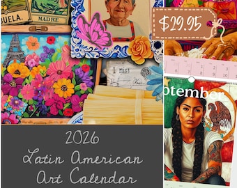 2026 Mexican Wall Art Calendar by DrGArtLab