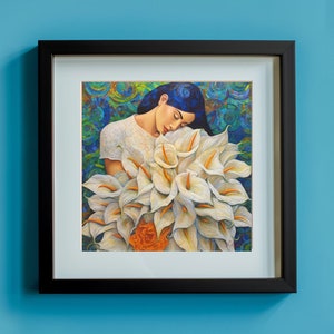 Sleeping Calla Lily Flower Vendor Guatemala El Salvador Mexico Art Print Gift Latin American Wall Art Free Shipping