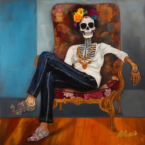 Día de los Muertos La Catrina Obra de arte Día de los Muertos Arte