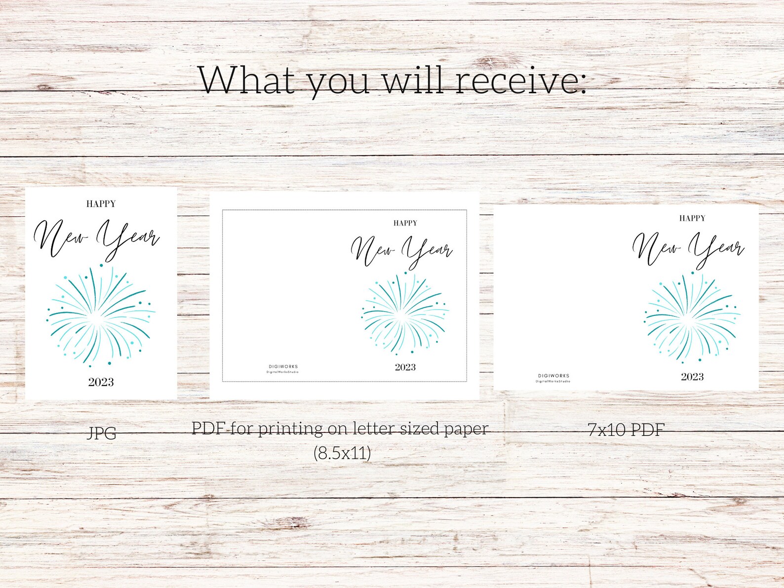 Printable Celebrating the New Year Card, New Years Card Template, 2023 ...