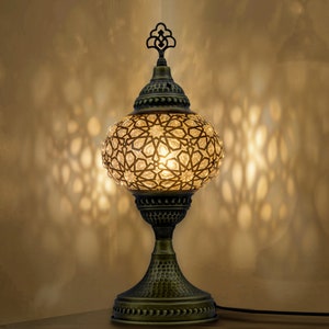 VALVELLO Turkish Moroccan Mosaic Table Lamp - Handmade - 13 Color Options