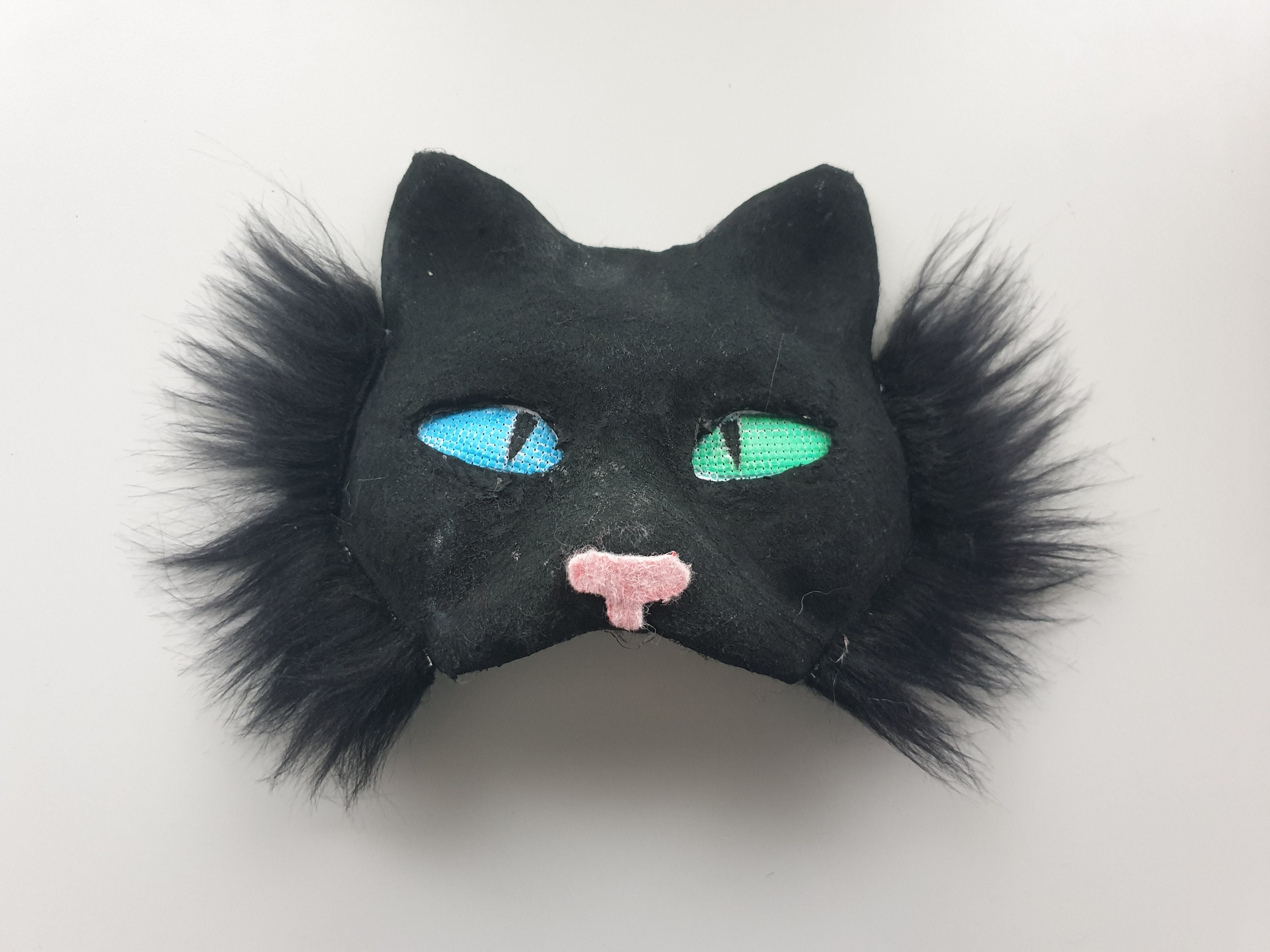 Two Blank/plain Paper Mache Cat/fox Masks With Mesh. Now Includes Mesh for  Eyes Works Well for Making Your Own Therian Masks 