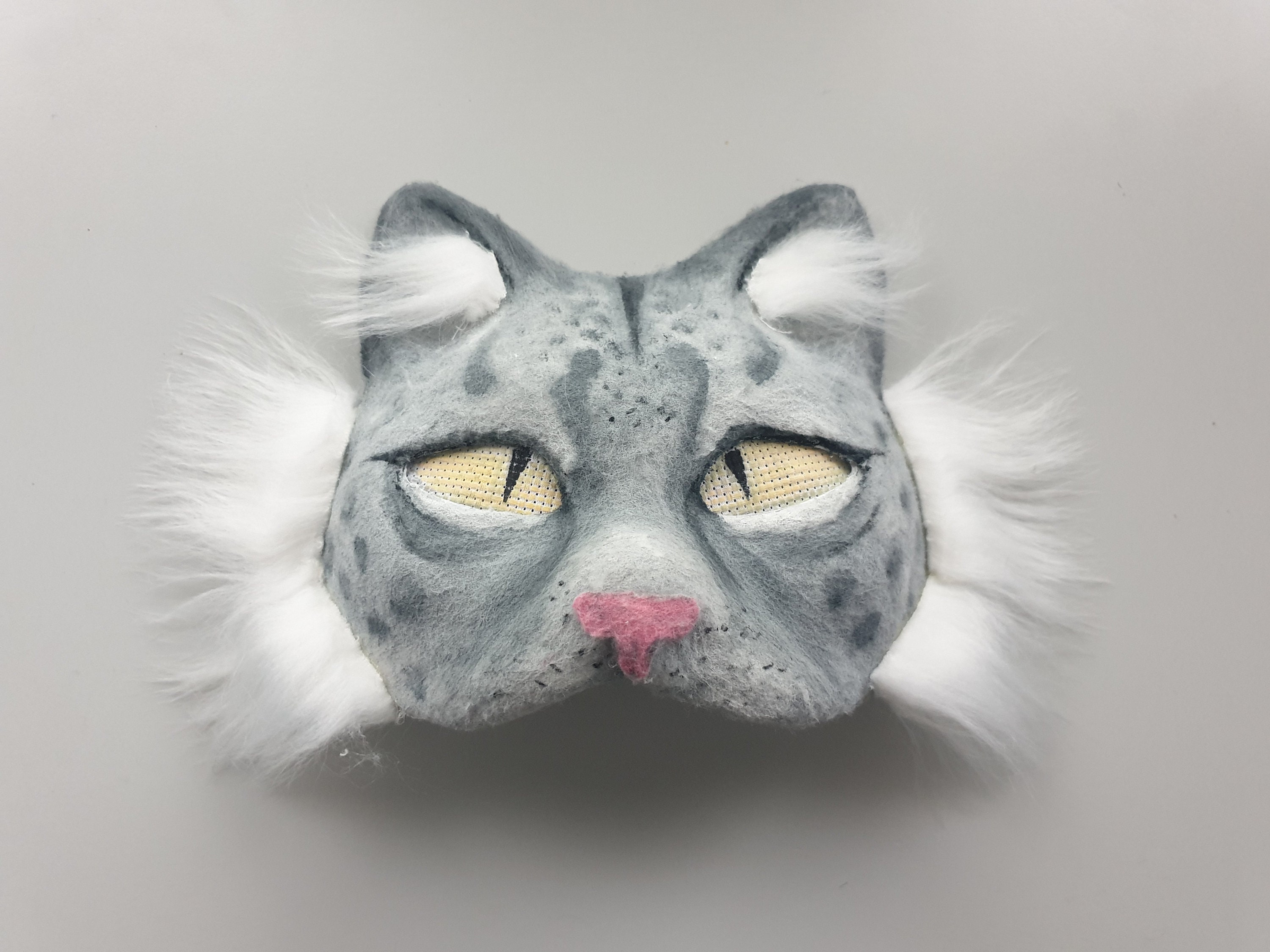 Therian Snow Leopard mask. OOAK.