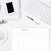 Blank Monthly Calendar Printable, Blank Calendar Page, Calendar ...