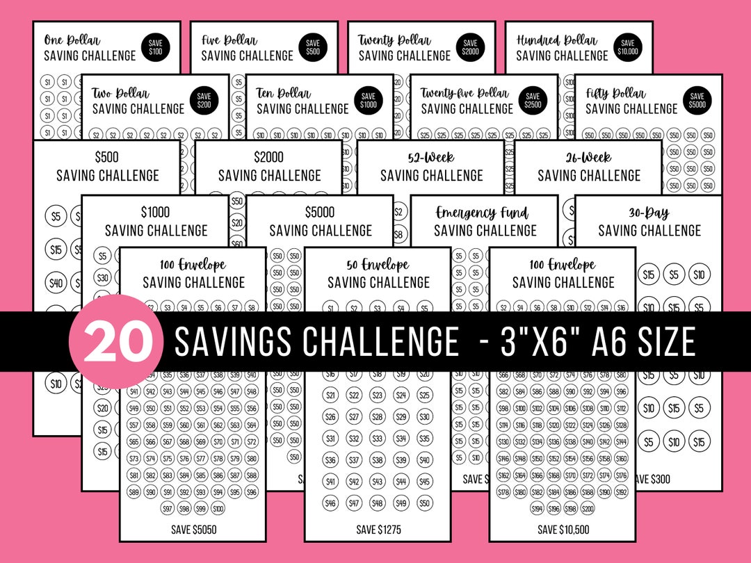 Mini Savings Challenge Printable, Money Savings Challenge, Savings ...