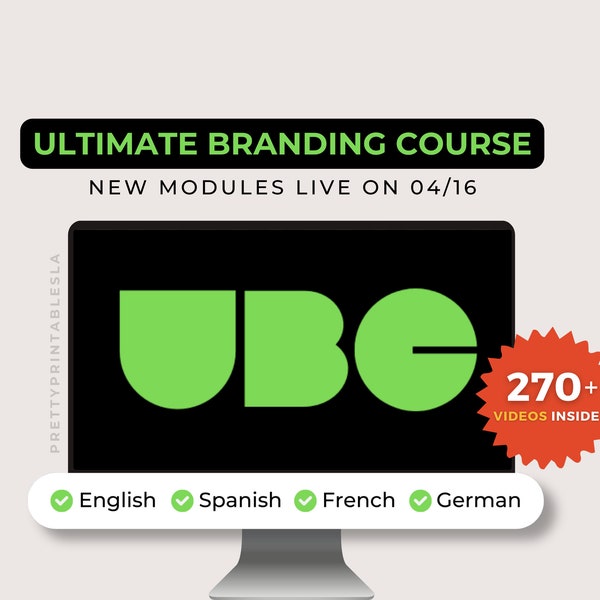 UBC - Ultimate Branding Course w/ Master Resell Rights Digital Marketing Passive Income Online Course In English/French/Spanish/German