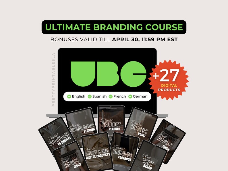 UBC Ultimate Branding Course w/ Master Resell Rights Digital Marketing Passive Income Online Course In English/French/Spanish/German image 1