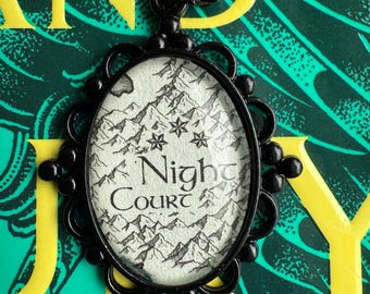 Night Court Pendant Necklace – ACOTAR Inspired Jewelry, Velaris, Fantasy Bookish Gift