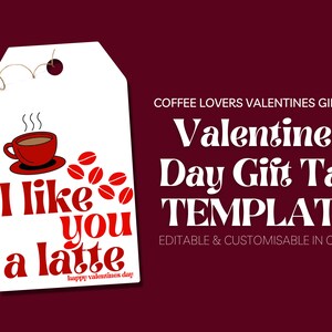 Valentine&#39;s Day Gift Tags Printable | Valentines Day Gift Tags Editable | Happy Valentine Day Gift Tags | Gift Tags Template Valentines Day